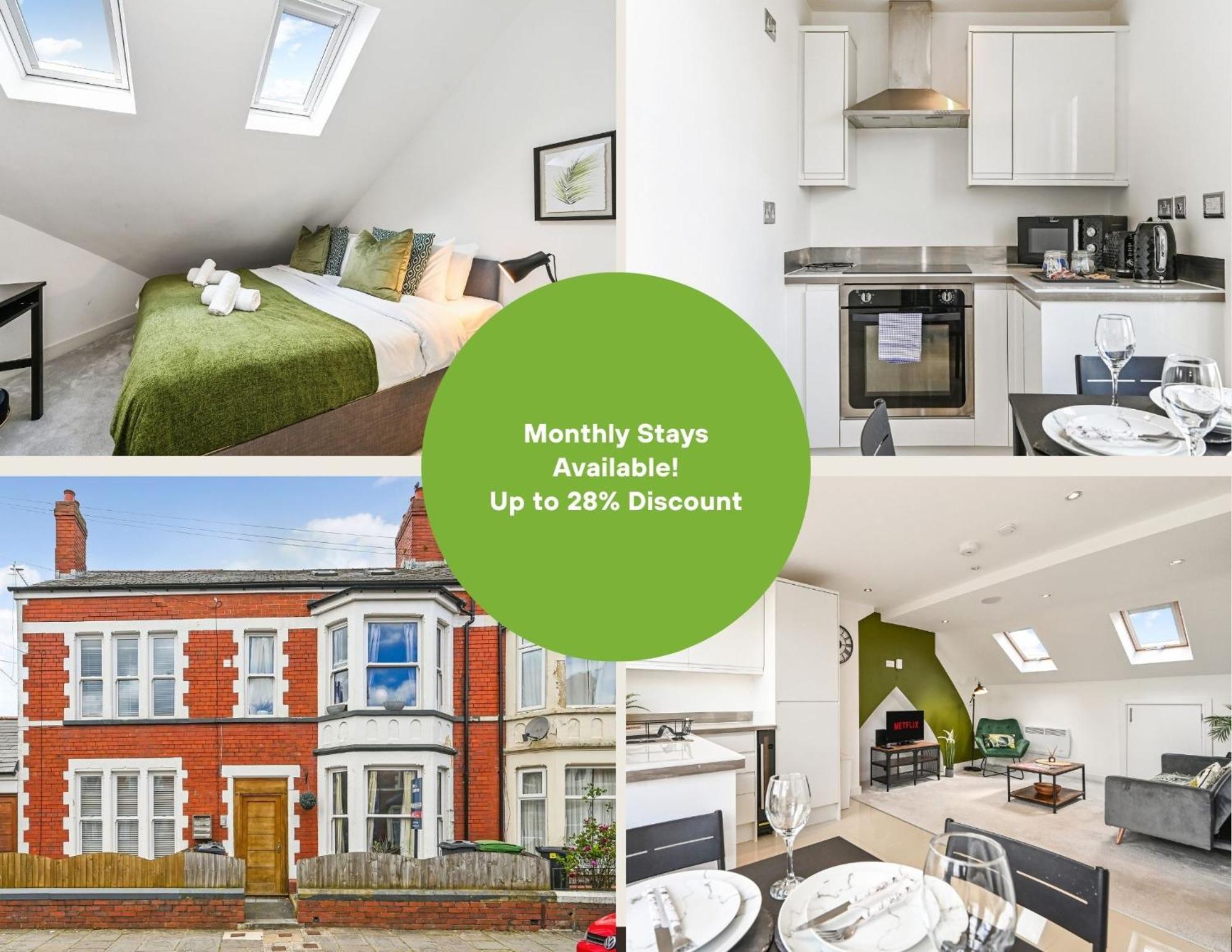 Family 1 Bed Apt Near Cardiff City Centre, Free Parking, Quiet, Secure Neighbourhood Exterior photo